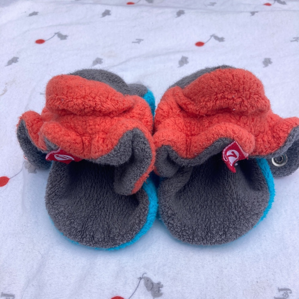 Zutano Multi Color Fleece Booties - 3M